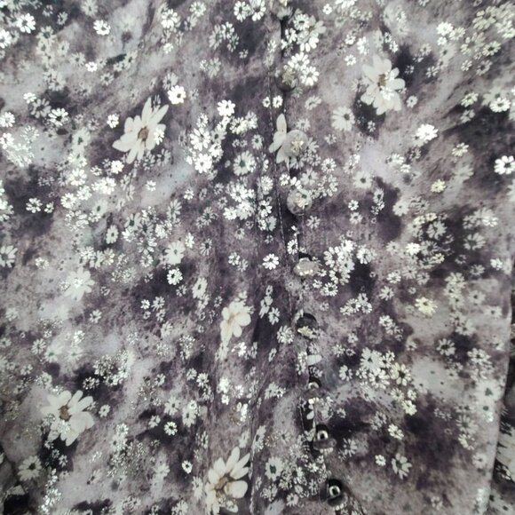 The Kooples Paris Women's Long Sleeve Button Down Floral Ruffle Blouse Size M - Picture 4 of 15